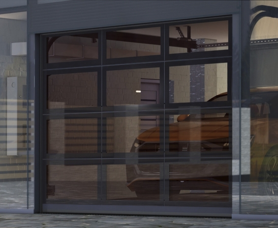 Панорамные ворота Алютех AluPro в Тереке