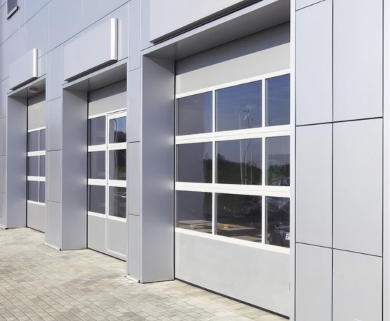 Панорамные ворота Алютех Alutrend в Тереке