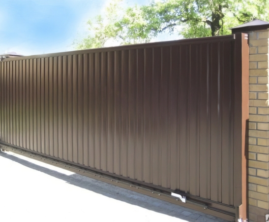 Ворота из профнастила в Тереке