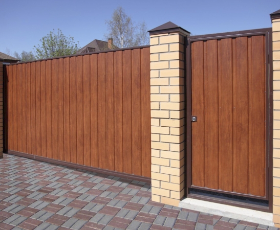 Ворота из металлического сайдинга в Тереке